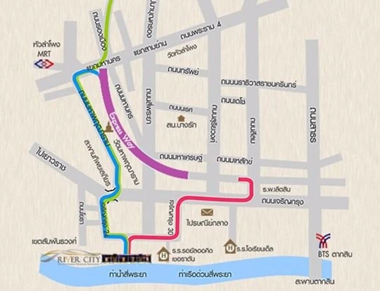 เส้นทางการขับรถไป river city di6'gmr