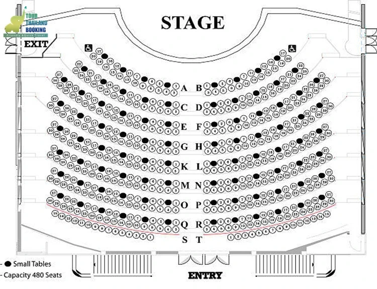 แผนผังที่นั่งในเวที