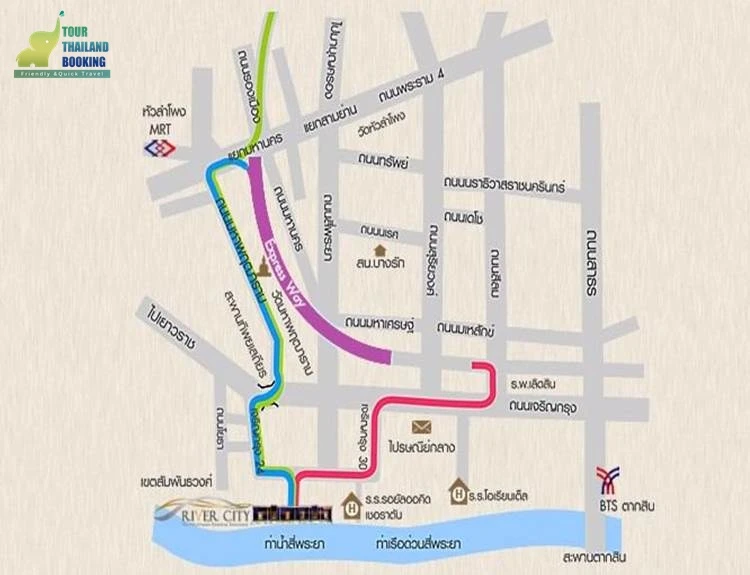 แผนที่การเดินทางไปยัง River City