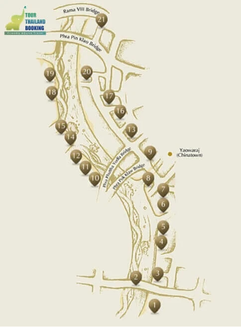 แผนทีล่องเรือมโนราห์ ผ่านสถานที่สำคัญ